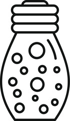 Poster - preserving food in a glass jar with bubbles, using a screw cap to maintain freshness and quality