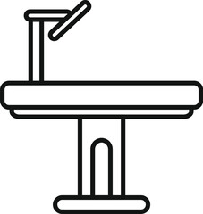 Poster - surgical lamp illuminating operating table in hospital operating room, representing advanced medical