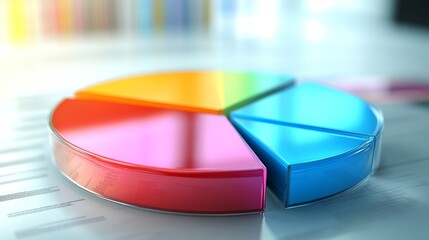 Poster - a clear, colorful pie chart illustrating the distribution of a company's operating costs, with each 