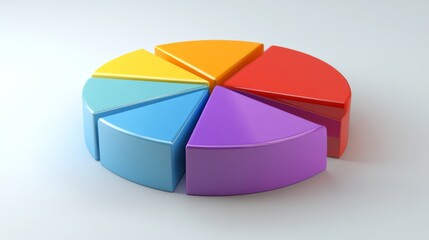 Poster - A clear, colorful pie chart illustrating the distribution of a company's operating costs, with each segment labeled and a slight D effect for added depth.