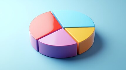 Poster - a clear, colorful pie chart illustrating the distribution of a company's operating costs, with each 