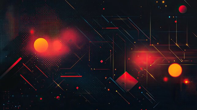 An abstract dark background with geometric graphics