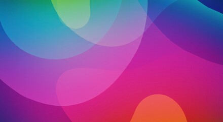 Poster - abstract rainbow hues: a vibrant and dynamic abstract artwork featuring overlapping layers of rainbo