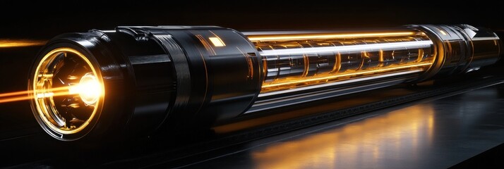Poster - Futuristic Energy Core: Glowing Cylindrical Power Source