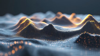 Poster - Abstract graph showing fluctuating interest rates in financial markets.