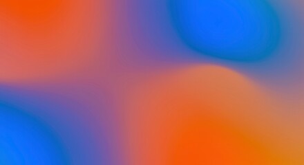 Poster - abstract gradient blur: vivid orange and blue hues blend seamlessly in a dreamy, out-of-focus abstra