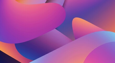 Poster - Abstract Gradient Background: An abstract, fluid, and vibrant gradient background composed of soft, flowing shapes in shades of purple, pink, and orange.