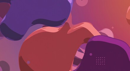 Poster - abstract fluid forms: a mesmerizing abstract artwork featuring vibrant, flowing shapes in shades of 