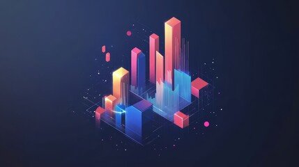 Poster - A digital financial forecast with predictive analytics and trend projections.