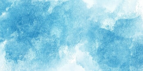 Sticker - Abstract Watercolor Background in Shades of Blue, Turquoise, Teal, Mint, and Cyan with Soft Textures Ideal for Graphic Design and Artistic Projects