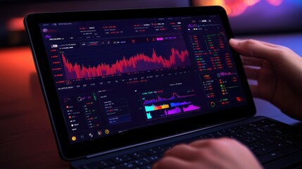 Poster - A diversified trading portfolio layout with investment allocation strategy graphics.