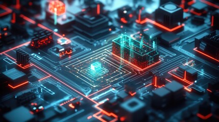 Poster - A futuristic data-driven visual of business stakeholders with interconnected network graphics.