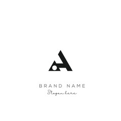 Leinwandbilder - Minimal creative initial based AH logo and HA logo. Letter AH HA creative elegant monogram Black and white.