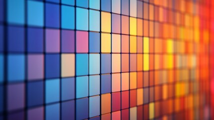 Poster - A heatmap graph with gradient color blocks transitioning from cool blues to warm reds, displayed on a white grid for a professional analysis look