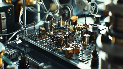 Poster - a closeup of a soldering station with tools and equipment neatly arranged depicting the delicate wor