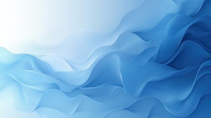 Poster - abstract blue background with flowing waves creating a serene and calming visual effect for artistic