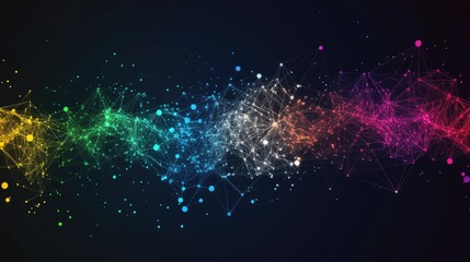 Poster - A spectrum of interconnected color waves, symbolizing the strength of collaboration.