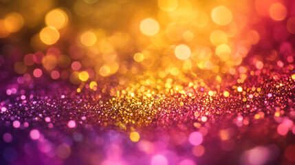 Poster - Colorful bokeh background with sparkling lights for creative design projects