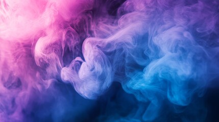 Poster - A smooth gradient abstract background in shades of blue and purple, with soft, flowing transitions and a slight blur effect for a calming visual