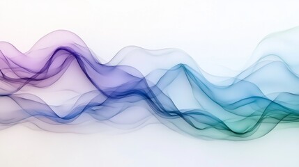 Leinwandbilder - A stacked area graph with soft gradient colors in blue, purple, and green tones, creating a smooth, layered effect against a white background