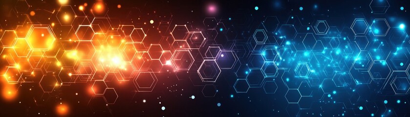 Poster - Abstract background featuring glowing lights and vibrant colors in a dynamic composition