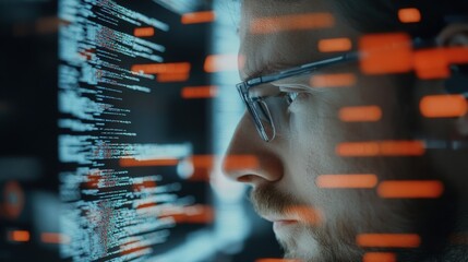 Poster - Focused Programmer Analyzing Code with Data Visualizations in Background