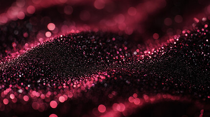 Poster - shimmering red and black fabric with sparkling accents creating a vibrant texture