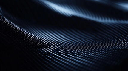 Poster - textured fabric in deep blue hues with intricate patterns flowing naturally