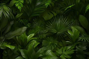  Lush Tropical Foliage Wall (1)