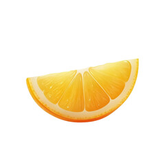 Aufkleber - A digitally enhanced image showcases a single, vibrant slice of orange fruit against a black background.