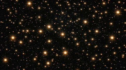Wall Mural - cluster of sparkling star-like lights scattered across a dark cosmic background