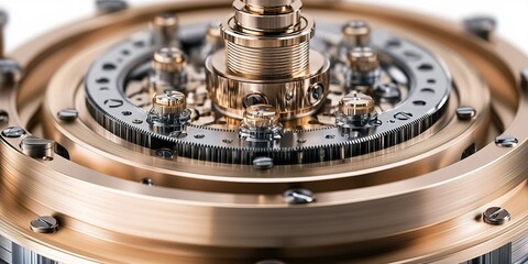 Poster - Intricate details of a mechanical watch movement showcasing precision engineering and craftsmanship