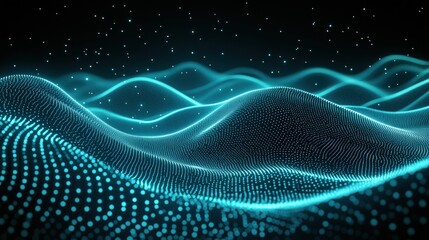 Poster - Abstract background featuring flowing waves and dotted patterns in vibrant colors and fluid shapes