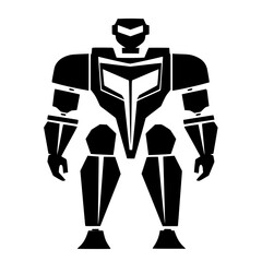 Poster - Futuristic robotic figure with a sleek design showcasing VFX and HUD elements in a holographic setting