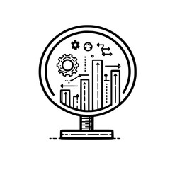 Poster - Visual representation of data trends with a futuristic hologram effect and digital elements for technology enthusiasts