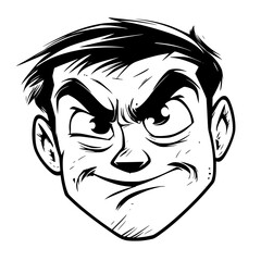Poster - Character with a sly grin displaying mischief in a dynamic illustration setting