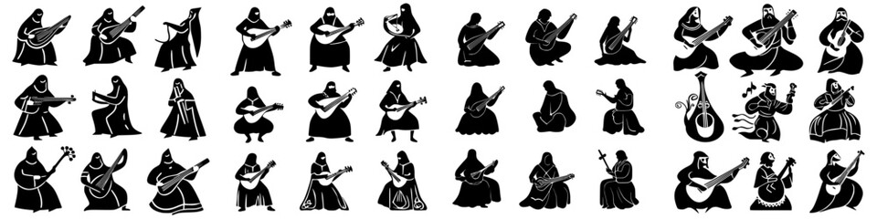 Poster - Musicians performing traditional music with various instruments in a cultural celebration, showcasing creativity and skill
