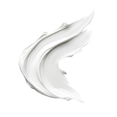 Aufkleber - A digitally rendered image showcases a flowing white cream swirl against a black background.  The texture is smooth and glossy.
