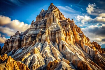 Poster - Close-Up Mountain Peak Texture: Rugged Summit, Dramatic Light, High Altitude Scenery