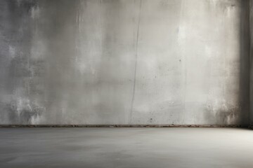 Poster - Empty room with concrete walls and floor illuminated by natural light coming from a window, perfect for showcasing products or creating virtual environments