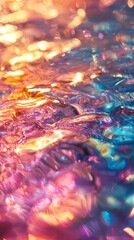 Poster - Gentle ripples of water catch the light, casting a vibrant array of colors across a glossy surface. This captivating view invites moments of calm and creative inspiration