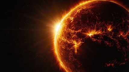 sun, planet, space, solar, star, light, earth, abstract, astronomy, fire, globe, eclipse, universe, 