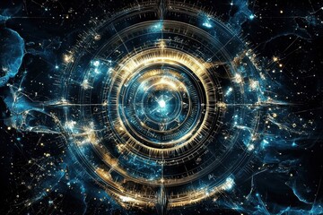 Wall Mural - Abstract Droste Effect Background for Astrology Themes