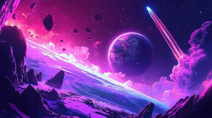 Wall Mural - The fantasy of extraterrestrial life is captured in this stunning imagery.