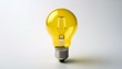 © Dimitar - yellow light bulb on white background on a white or clear surface white background
