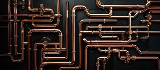 Engaging visual of a labyrinthine structure crafted from copper.
