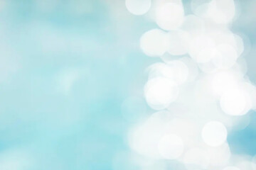Wall Mural - blue bokeh abstract background blur, holiday wallpaper