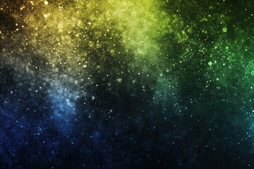 Fototapete - Glowing gradient background in dark green and blue with grainy texture for website headers and promotional banners