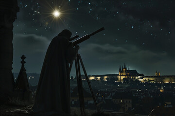 Poster - passion for astronomy, magical moment, celestial view, generative AI image