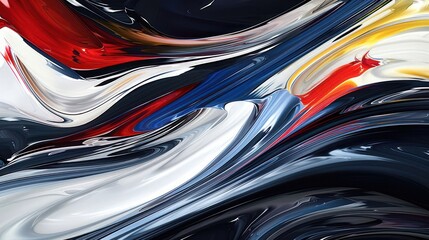 Poster - Abstract swirling colors in vibrant hues create a dynamic visual experience for modern art